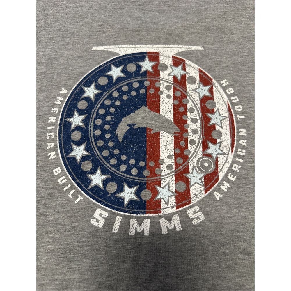Simms Core Long Sleeve Fishing Gray Tee Shirt XXL American Tough